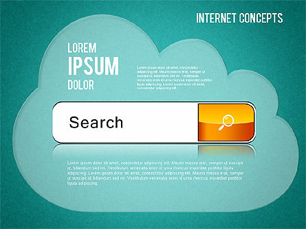 Diagram Konsep Internet, Slide 12, 01469, Bagan Bulat — PoweredTemplate.com