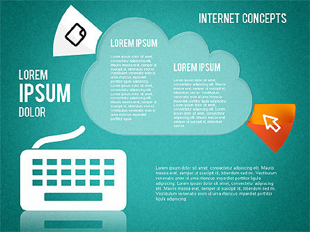 Internet-Konzepte Diagramm, Folie 14, 01469, Tortendiagramme — PoweredTemplate.com