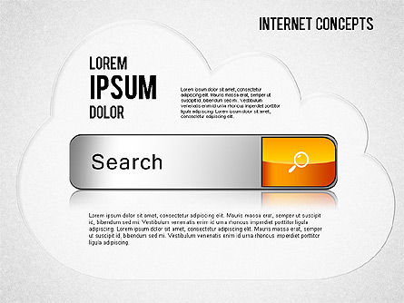Internet Concepts Diagram, Slide 4, 01469, Pie Charts — PoweredTemplate.com