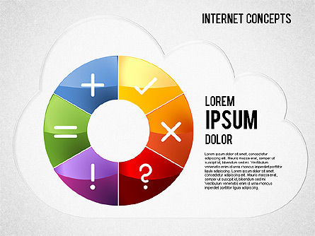Internet-Konzepte Diagramm, Folie 5, 01469, Tortendiagramme — PoweredTemplate.com