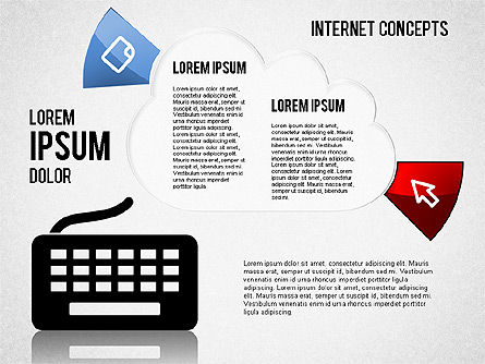 Internet-Konzepte Diagramm, Folie 6, 01469, Tortendiagramme — PoweredTemplate.com