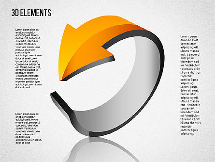 3d formas caixa de ferramentas 2, Modelo do PowerPoint, 01470, Formas — PoweredTemplate.com