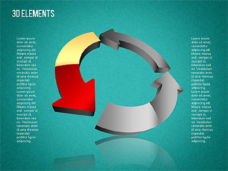 Caja de herramientas 3D Shapes 2, Diapositiva 12, 01470, Formas — PoweredTemplate.com