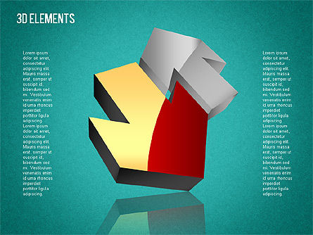 Caja de herramientas 3D Shapes 2, Diapositiva 13, 01470, Formas — PoweredTemplate.com