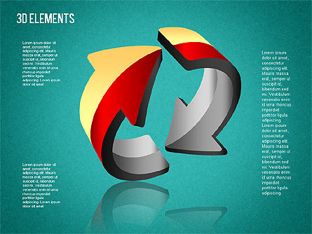 Caja de herramientas 3D Shapes 2, Diapositiva 15, 01470, Formas — PoweredTemplate.com
