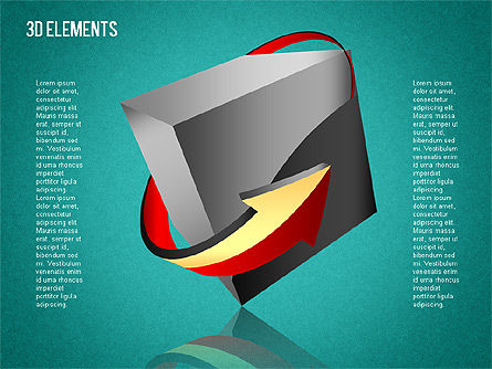 3Dシェイプツールボックス2, スライド 16, 01470, 図形 — PoweredTemplate.com