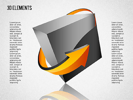 Boîte à outils en forme 3d 2, Diapositive 8, 01470, Formes — PoweredTemplate.com