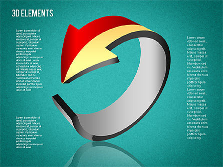Caja de herramientas 3D Shapes 2, Diapositiva 9, 01470, Formas — PoweredTemplate.com