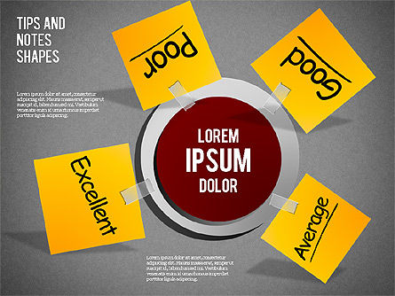 Appunti su post-it, Slide 12, 01471, Forme — PoweredTemplate.com