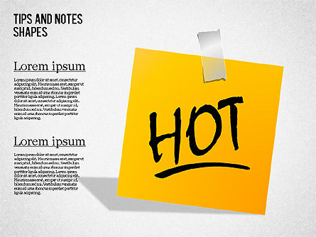 Post-it Notes, Slide 3, 01471, Shapes — PoweredTemplate.com