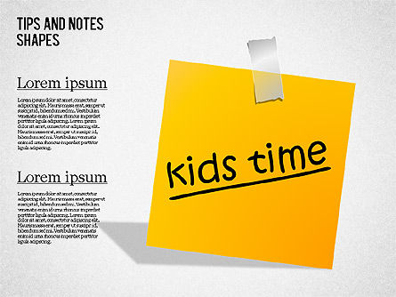 Post-it Notes, Slide 6, 01471, Shapes — PoweredTemplate.com
