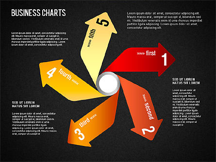 Flechas de estilo de Origami, Diapositiva 10, 01472, Formas — PoweredTemplate.com