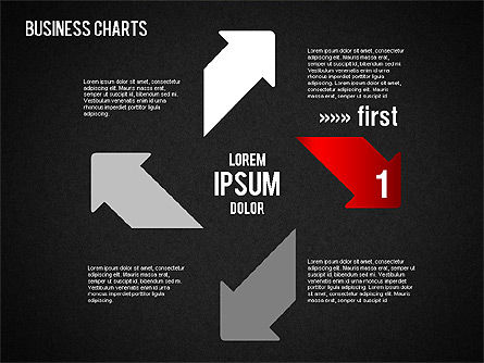 Flechas de estilo de Origami, Diapositiva 11, 01472, Formas — PoweredTemplate.com