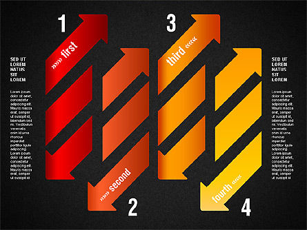 Le frecce di stile Origami, Slide 14, 01472, Forme — PoweredTemplate.com