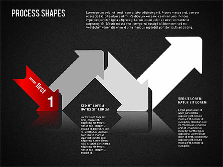 折り紙スタイルの矢印, スライド 15, 01472, 図形 — PoweredTemplate.com