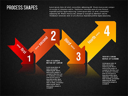 Le frecce di stile Origami, Slide 16, 01472, Forme — PoweredTemplate.com