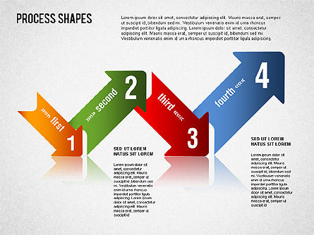 Flechas de estilo de Origami, Diapositiva 8, 01472, Formas — PoweredTemplate.com