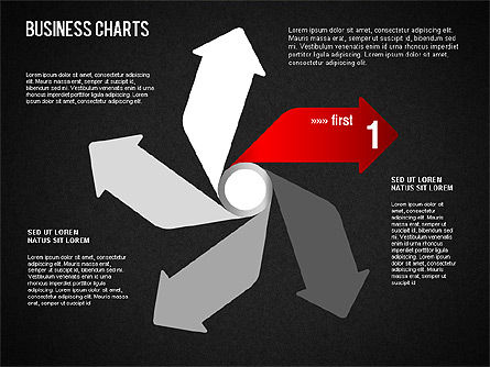 Flechas de estilo de Origami, Diapositiva 9, 01472, Formas — PoweredTemplate.com