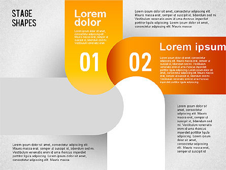 Rounded Stripe Shapes, Slide 3, 01476, Shapes — PoweredTemplate.com