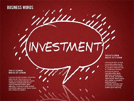 Business Words on Chalkboard, Slide 16, 01477, Shapes — PoweredTemplate.com