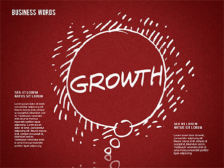 Business Words on Chalkboard, Slide 5, 01477, Shapes — PoweredTemplate.com