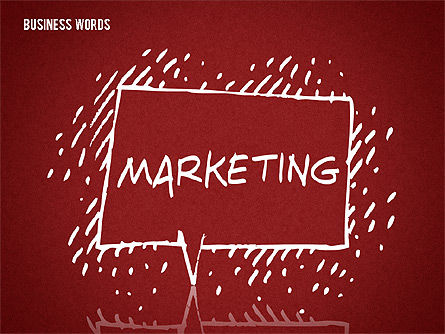 Business Words on Chalkboard, Slide 9, 01477, Shapes — PoweredTemplate.com