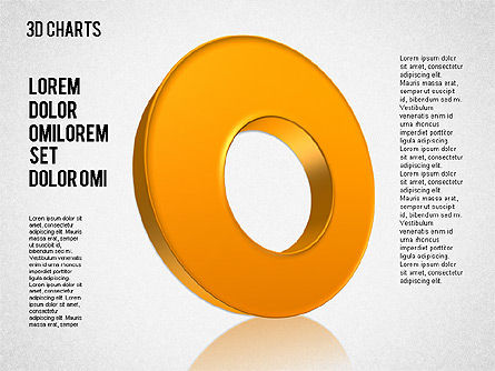 Gráficos de Tarta y Donut 3D, Gratis Plantilla de PowerPoint, 01480, Gráficos circulares — PoweredTemplate.com