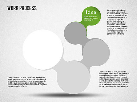 Work Process Steps, Slide 2, 01482, Process Diagrams — PoweredTemplate.com
