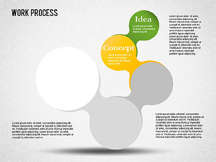 Work Process Steps, Slide 3, 01482, Process Diagrams — PoweredTemplate.com
