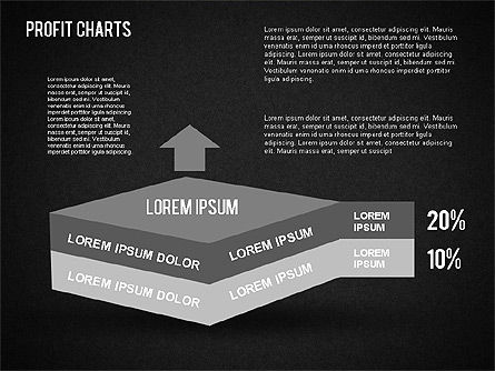 Graphiques de profit, Diapositive 11, 01483, Schémas d'étapes — PoweredTemplate.com