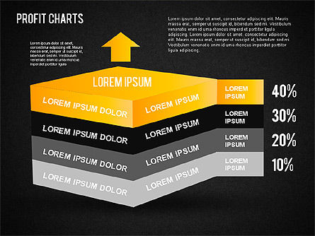이익 차트, 슬라이드 13, 01483, 단계 도표 — PoweredTemplate.com