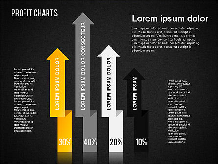 Graphiques de profit, Diapositive 14, 01483, Schémas d'étapes — PoweredTemplate.com