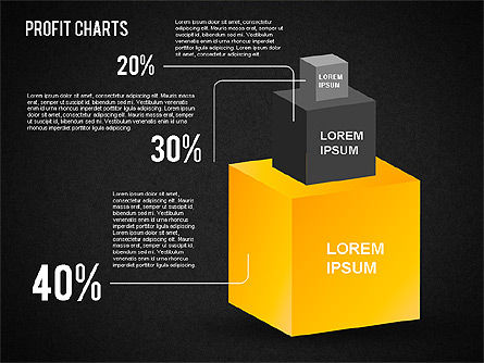 Graphiques de profit, Diapositive 15, 01483, Schémas d'étapes — PoweredTemplate.com