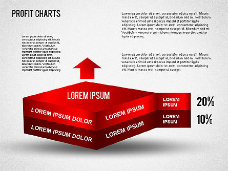 Graphiques de profit, Diapositive 2, 01483, Schémas d'étapes — PoweredTemplate.com