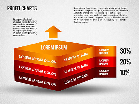 Graphiques de profit, Diapositive 3, 01483, Schémas d'étapes — PoweredTemplate.com