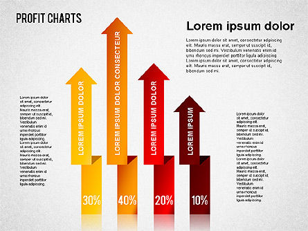 이익 차트, 슬라이드 5, 01483, 단계 도표 — PoweredTemplate.com