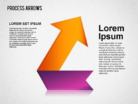 Origami Style Process Arrows, Slide 2, 01484, Shapes — PoweredTemplate.com