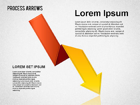 Origami Style Process Arrows, Slide 4, 01484, Shapes — PoweredTemplate.com