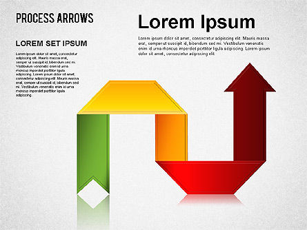 Origami Style Process Arrows, Slide 5, 01484, Shapes — PoweredTemplate.com