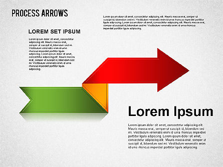 折り紙スタイルのプロセス矢印, スライド 6, 01484, 図形 — PoweredTemplate.com