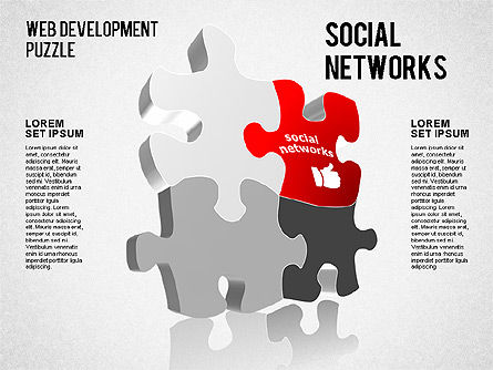 Puzzle de Desarrollo Web, Diapositiva 10, 01487, Diagramas de puzzle — PoweredTemplate.com