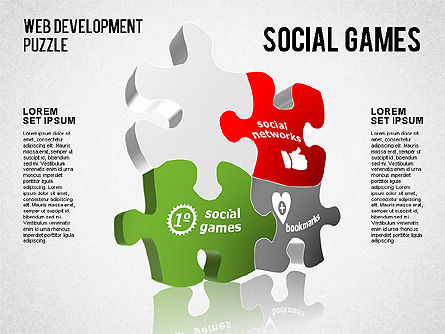 Puzzle de Desarrollo Web, Diapositiva 12, 01487, Diagramas de puzzle — PoweredTemplate.com