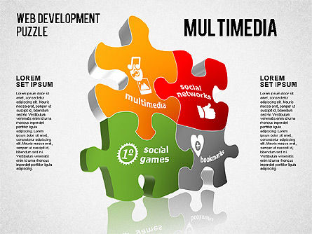 Puzzle de Desarrollo Web, Diapositiva 13, 01487, Diagramas de puzzle — PoweredTemplate.com