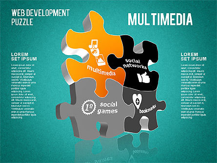 Puzzle de développement Web, Diapositive 16, 01487, Schémas puzzle — PoweredTemplate.com