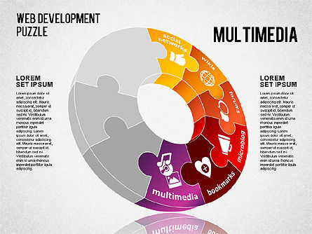 Puzzle de Desarrollo Web, Diapositiva 6, 01487, Diagramas de puzzle — PoweredTemplate.com