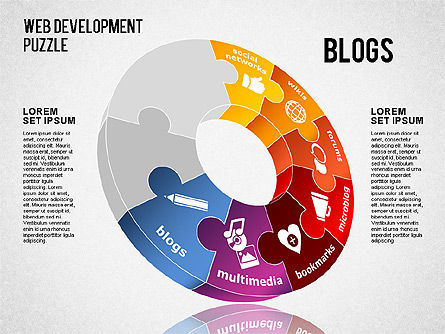 Web-Entwicklung Puzzle, Folie 7, 01487, Puzzle-Diagramme — PoweredTemplate.com