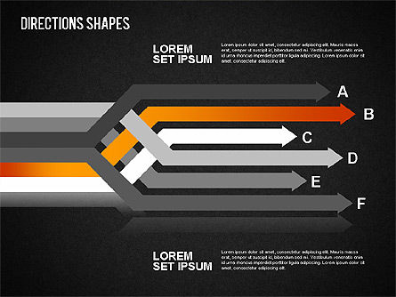 Direction Shapes, Slide 10, 01488, Shapes — PoweredTemplate.com