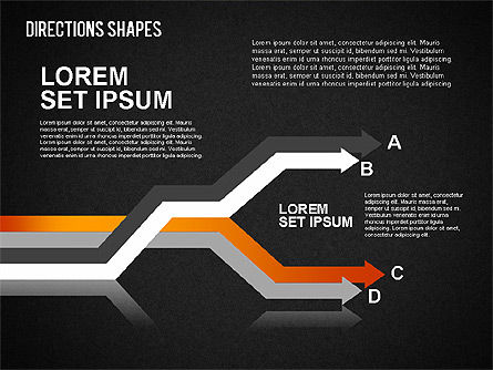 Formas de dirección, Diapositiva 11, 01488, Formas — PoweredTemplate.com