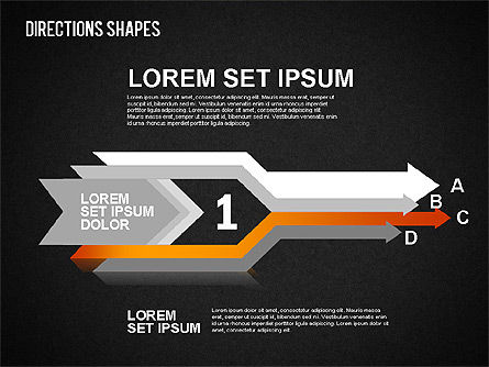 Formas de dirección, Diapositiva 15, 01488, Formas — PoweredTemplate.com