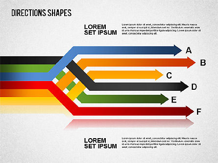 Direction Shapes, Slide 2, 01488, Shapes — PoweredTemplate.com